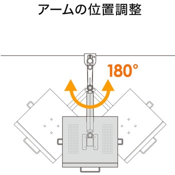 ノートPC水平垂直アーム サンワダイレクト