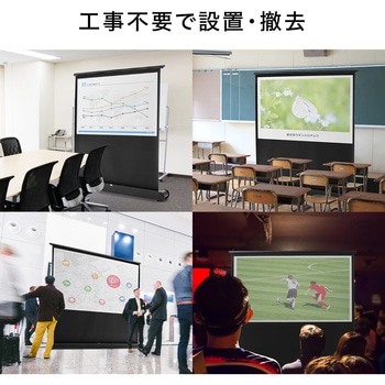 プロジェクタースクリーン(床置き式) サンワダイレクト