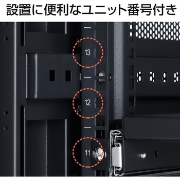 観音扉19インチマウントサーバーラック(24U) サンワダイレクト