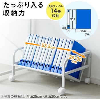 ファイルワゴン(1段) サンワダイレクト