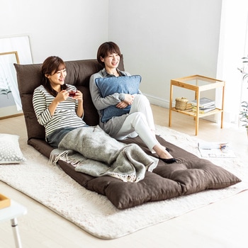 三つ折りソファベッド(二人用) サンワダイレクト