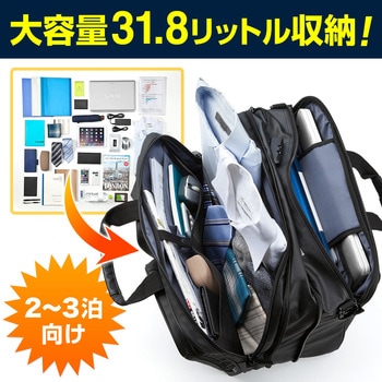 多機能3WAYビジネスPCバッグ(大型/防水生地) サンワダイレクト