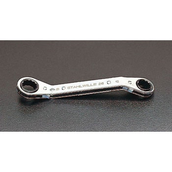 3/8" x 7/16" ラチェットメガネ(オフセット型) エスコ
