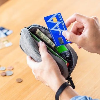 ガジェットポーチ(S、グレー) サンワダイレクト