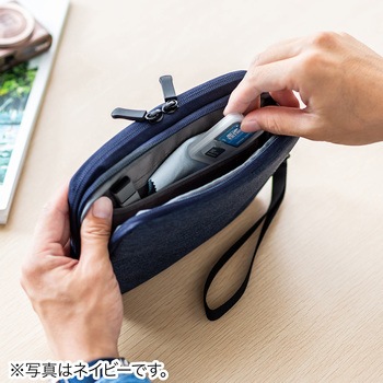 ガジェットポーチ(M、グレー) サンワダイレクト