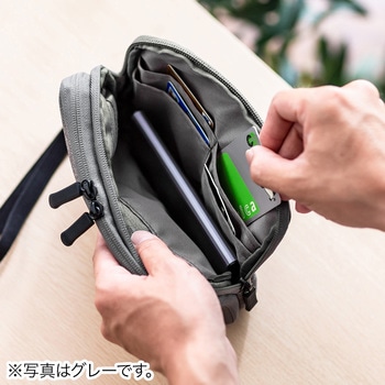 ガジェットポーチ(M、ネイビー) サンワダイレクト
