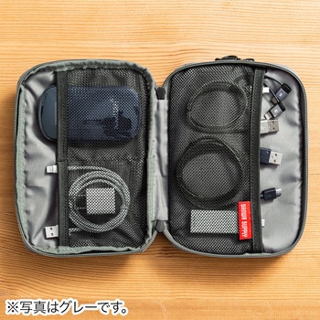 ガジェットポーチ(M、ネイビー) サンワダイレクト