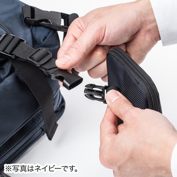 リュックベルト用スマホポーチ(ブラック) サンワダイレクト