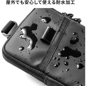 リュックベルト用スマホポーチ(ブラック) サンワダイレクト