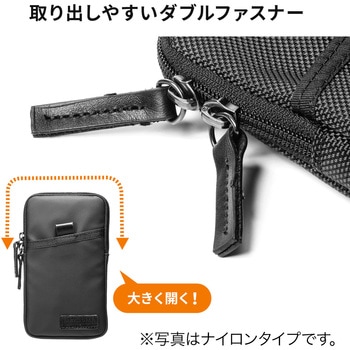 リュックベルト用スマホポーチ(ブラック) サンワダイレクト