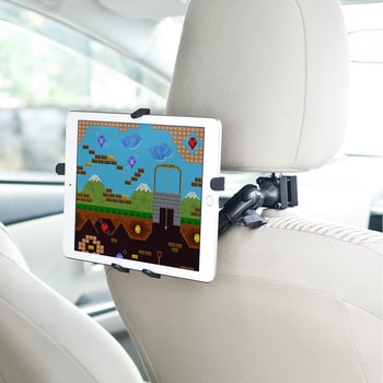 200-CAR044 7～11インチ対応iPad・タブレット用ヘッドレスト対応アーム
