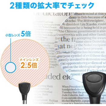 拡大鏡ライト付クリップスタンド型 サンワダイレクト