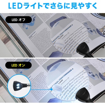 拡大鏡ライト付クリップスタンド型 サンワダイレクト