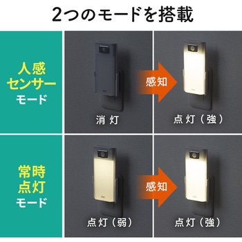 人感センサー付きLEDライト 屋内用 サンワダイレクト