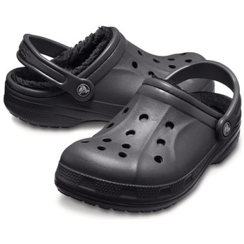 lined white crocs