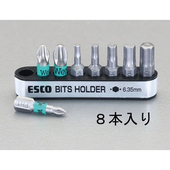 8本組 [+， Hexagon]ドライバービット - エスコ