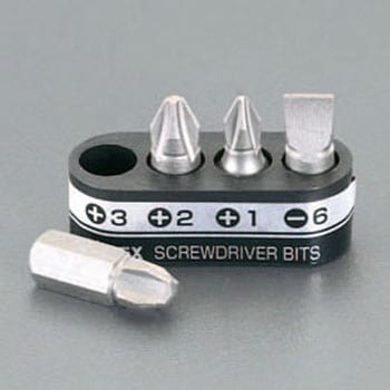 4本組/19mm [+ -]ショートビット - エスコ