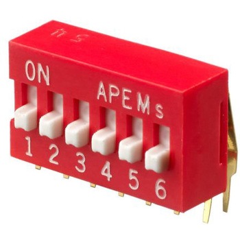 Apem ディップスイッチ 凸型 SPST APEM