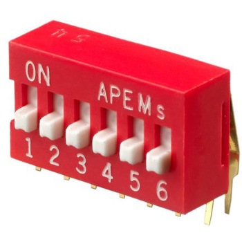Apem ディップスイッチ 凸型 SPST APEM