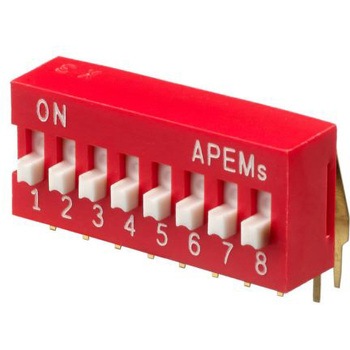 Apem ディップスイッチ 凸型 SPST APEM