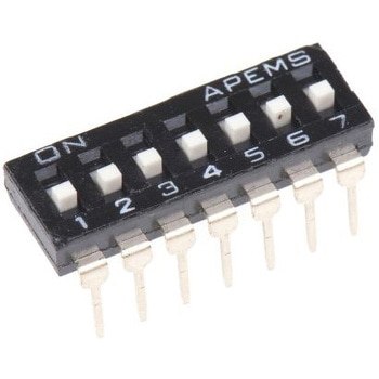 Apem ディップスイッチ 凸型アクチュエータスライド SPST APEM