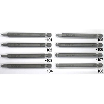 3/32"x89mm [Ball Hex]ドライバービット エスコ