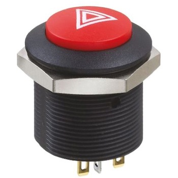 Apem 押しボタンスイッチ 200 mA @ 12 V dc ラッチ パネルマウント 2極オン / オフスイッチ APEM