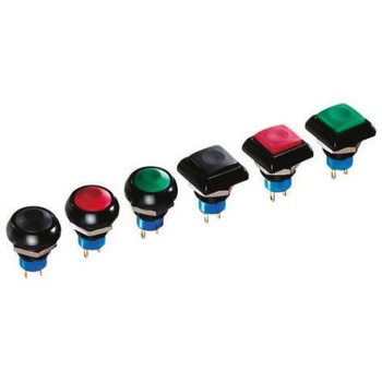 Apem 押しボタンスイッチ 5 A @ 28 V dc モーメンタリ パネルマウント 1極オン / オフスイッチ APEM