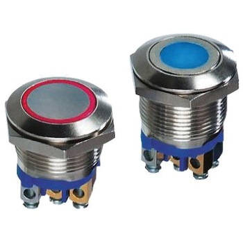 Apem 押しボタンスイッチ 200 mA @ 6 V ac/dc 50 mA @ 24 V ac/dc パネルマウント 緑 APEM