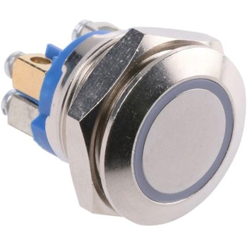Apem 押しボタンスイッチ 200 mA @ 6 V ac/dc 50 mA @ 24 V ac/dc パネルマウント 緑 APEM