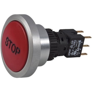 Apem 押しボタンスイッチ 6 A @ 250 V ac モーメンタリ パネルマウント 2極オン / オフスイッチ APEM