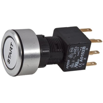 Apem 押しボタンスイッチ 6 A @ 250 V ac モーメンタリ パネルマウント APEM