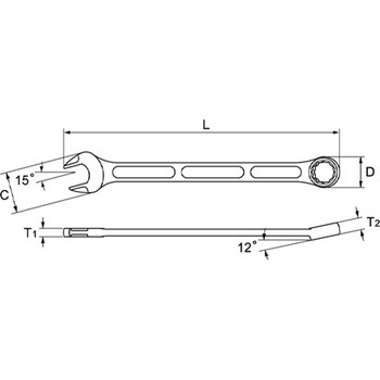 13mm 片目片口スパナ(軽量) エスコ