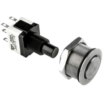 Apem 押しボタンスイッチ 6 A @ 250 V ac ラッチ パネルマウント 双極双投(DPDT) IP65 APEM