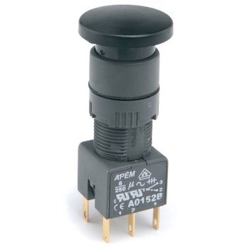A01MXA+A0152B Apem 押しボタンスイッチ 6 A ラッチ パネルマウント 双極双投(DPDT) 24 (Dia.)mm IP65 APEM 50025563