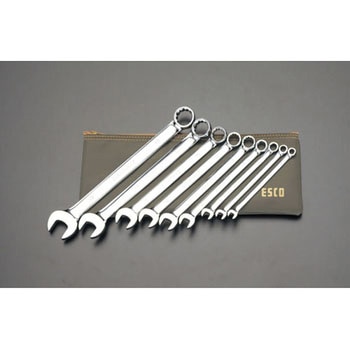 9本組/ 6-19mm 片目片口スパナ(光沢仕上) エスコ