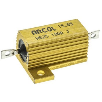 Arcol 大電力用 メタルクラッド抵抗器 25W 180Ω ARCOLECTRIC