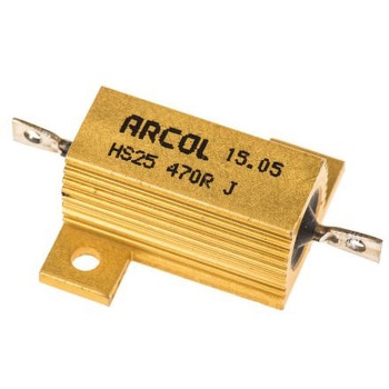 Arcol 大電力用 メタルクラッド抵抗器 25W 470Ω ARCOLECTRIC