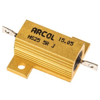 Arcol 大電力用 メタルクラッド抵抗器 25W 5Ω ARCOLECTRIC