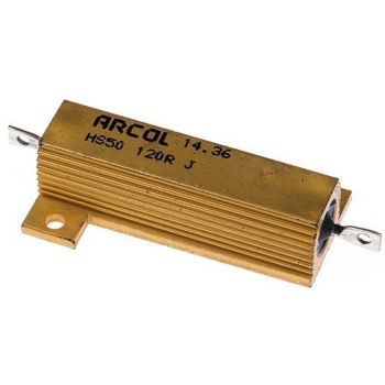 Arcol 大電力用 メタルクラッド抵抗器 50W 120Ω ARCOLECTRIC