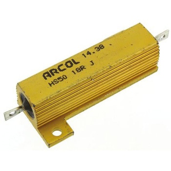Arcol 大電力用 メタルクラッド抵抗器 50W 18Ω ARCOLECTRIC