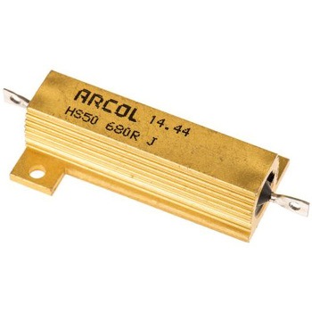 Arcol 大電力用 メタルクラッド抵抗器 50W 680Ω ARCOLECTRIC