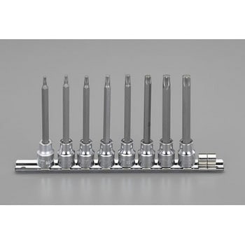 3/8"sq/8個組 [Hexlobe]ロングビットソケット エスコ