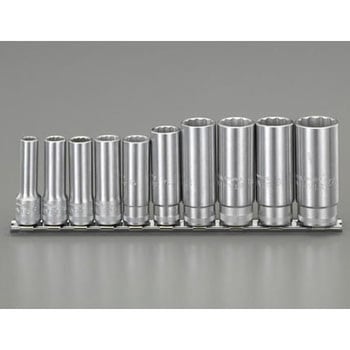 3/8"sq ディープソケットセット エスコ