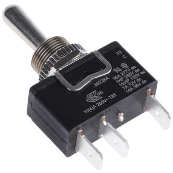 Arcolectric トグルスイッチ (On)-Off-(On) 単極双投(SPDT) パネルマウント 20 A ARCOLECTRIC