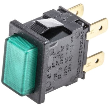 Arcolectric 押しボタンスイッチ 16 A @ 250 V ac ラッチ パネルマウント 2極オン / オフスイッチ ARCOLECTRIC