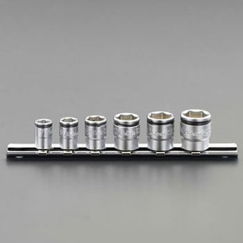1/4"sq ナットグリップソケットセット エスコ