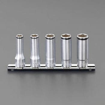 3/8"sq ナットグリップディープソケットセット エスコ