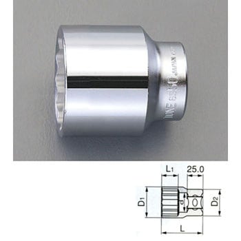 3/4"sqx21mm ソケット エスコ
