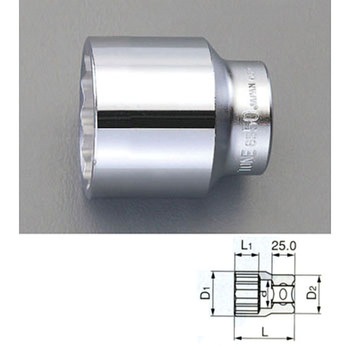 3/4"sqx28mm ソケット エスコ